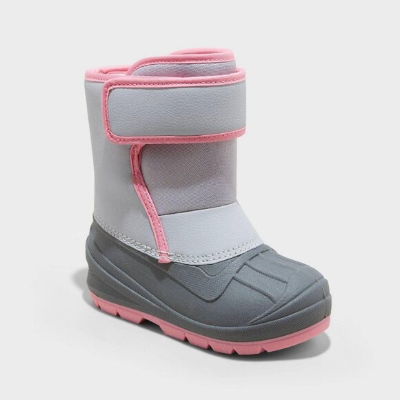 Cat & Jack Toddler Girls ,Lenny Winter Boots AEX55 Gray 8T - Picture 7 of 7